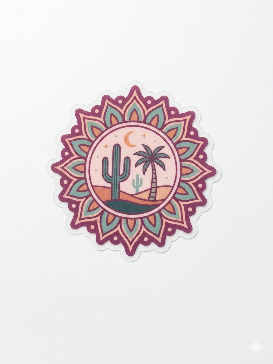 Pink desert sticker