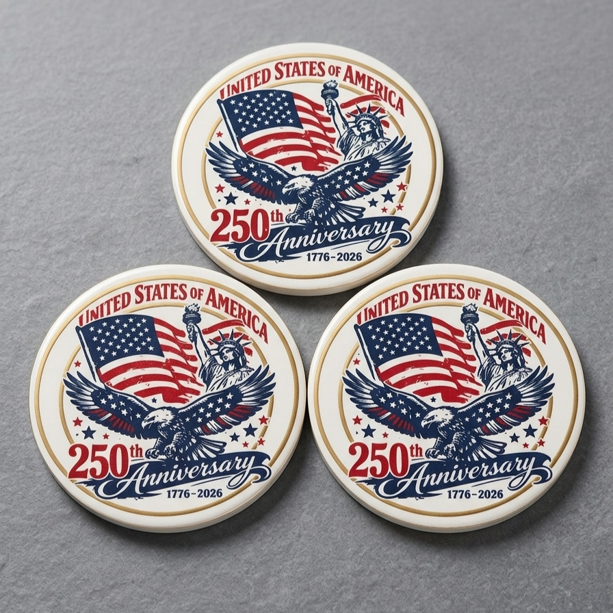 Commemorate Freedom: 250th Anniversary Edition Disposable Paper Coasters