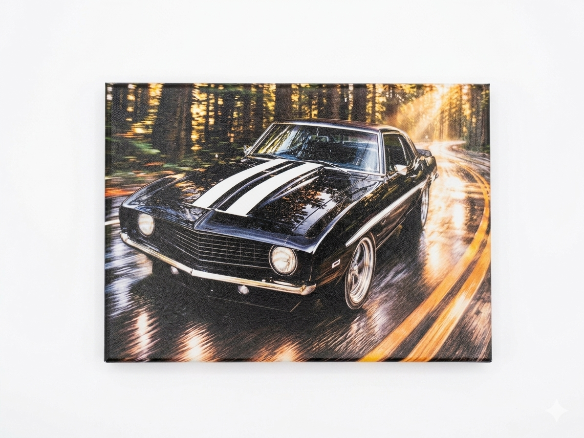 Muscle Car Classic: Premium UV-Textured Canvas Print