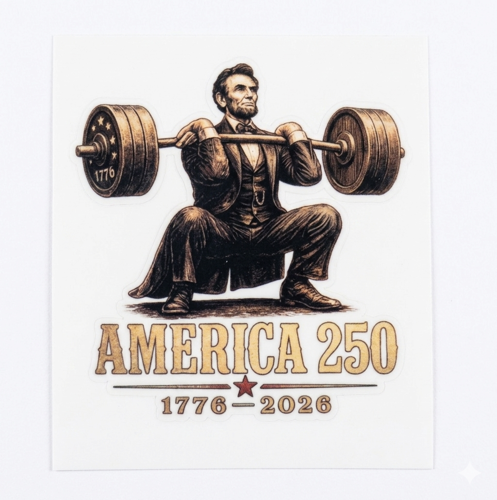 America 250: The Honest Lifting Commemorative Sticker